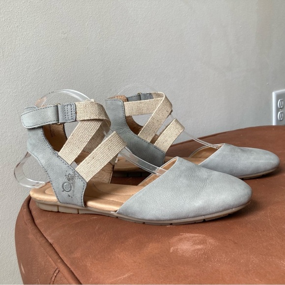 Born | Breck Leather Canvas Gladiator Ballet Sandal - Picture 2 of 10